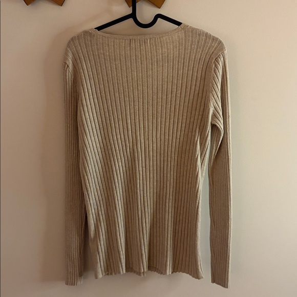NWOT Express Beige Ribbed Cardigan - Picture 4 of 4